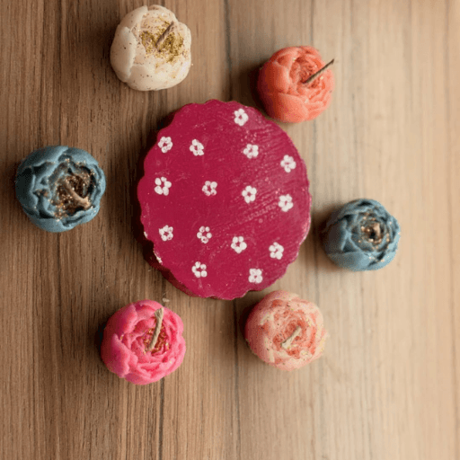 BotanicalLuminarySetHandcraftedFloralWaxInterface