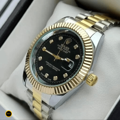 Horizon_41mm_Men_s_Black_Crystal_Dial_Two-Tone_Steel_Interface