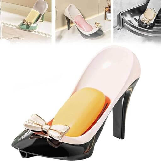 Sandal Shape Soap Dish | Modern Soap Holder with Drainage | Nukta Living