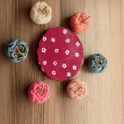BotanicalLuminarySetHandcraftedFloralWaxInterface