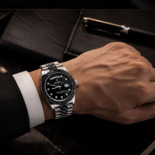 RolexDay-Date42mmPremiumAAStoneDial_StainlessSteelInterface