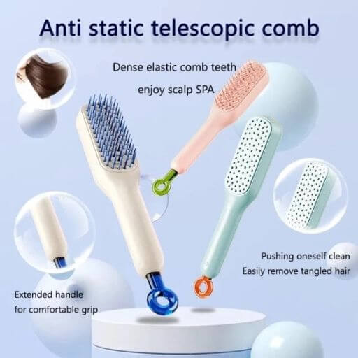 Self-CleansingDermalInterfaceAnti-StaticGeometricComb