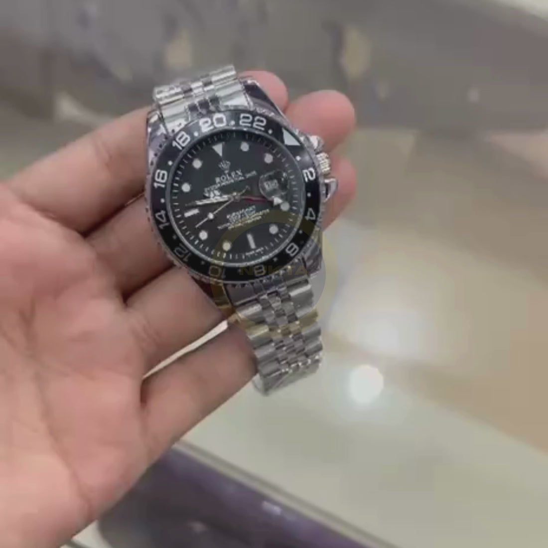 Dual-Time Navigation 40mm Stainless Steel Rotating Bezel Interface VDEO